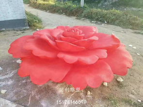 花卉景观造型 立体化彩绘玻璃钢玫瑰花雕塑的创新与农业应用